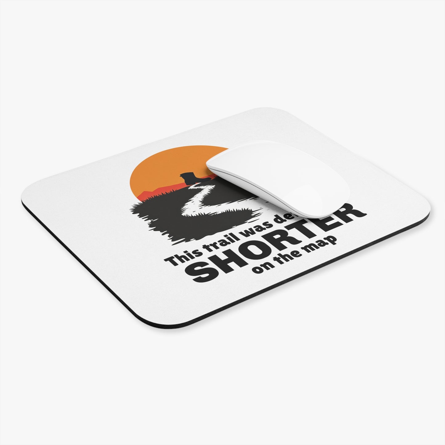 Hiking Trail Outdoor Mouse Pad - Map Navigation Non-Slip Rubber Base for Hikers & Adventurers