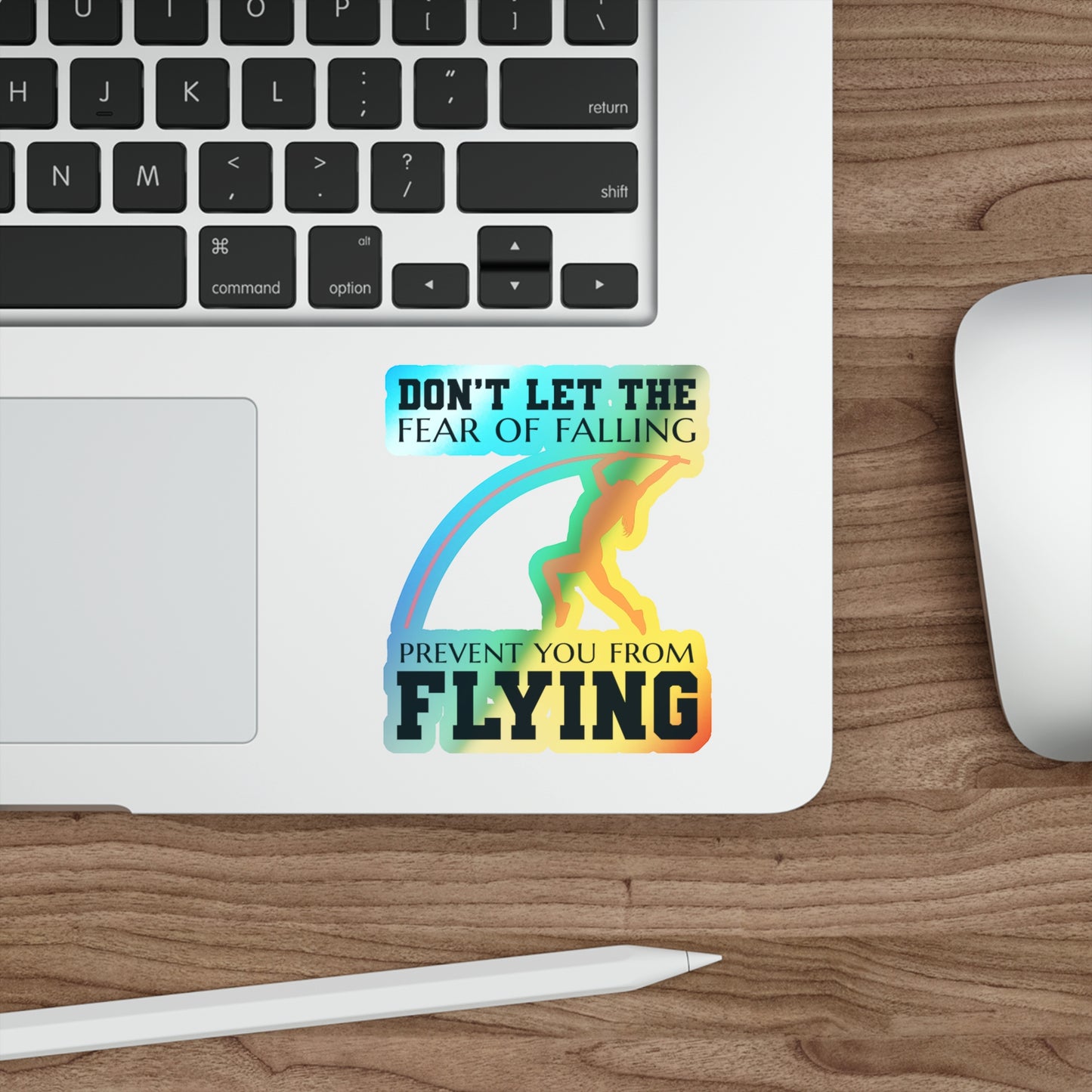 Pole Vault Motivational Sticker Holographic– High Inspirational Decal for Track & Field Athletes