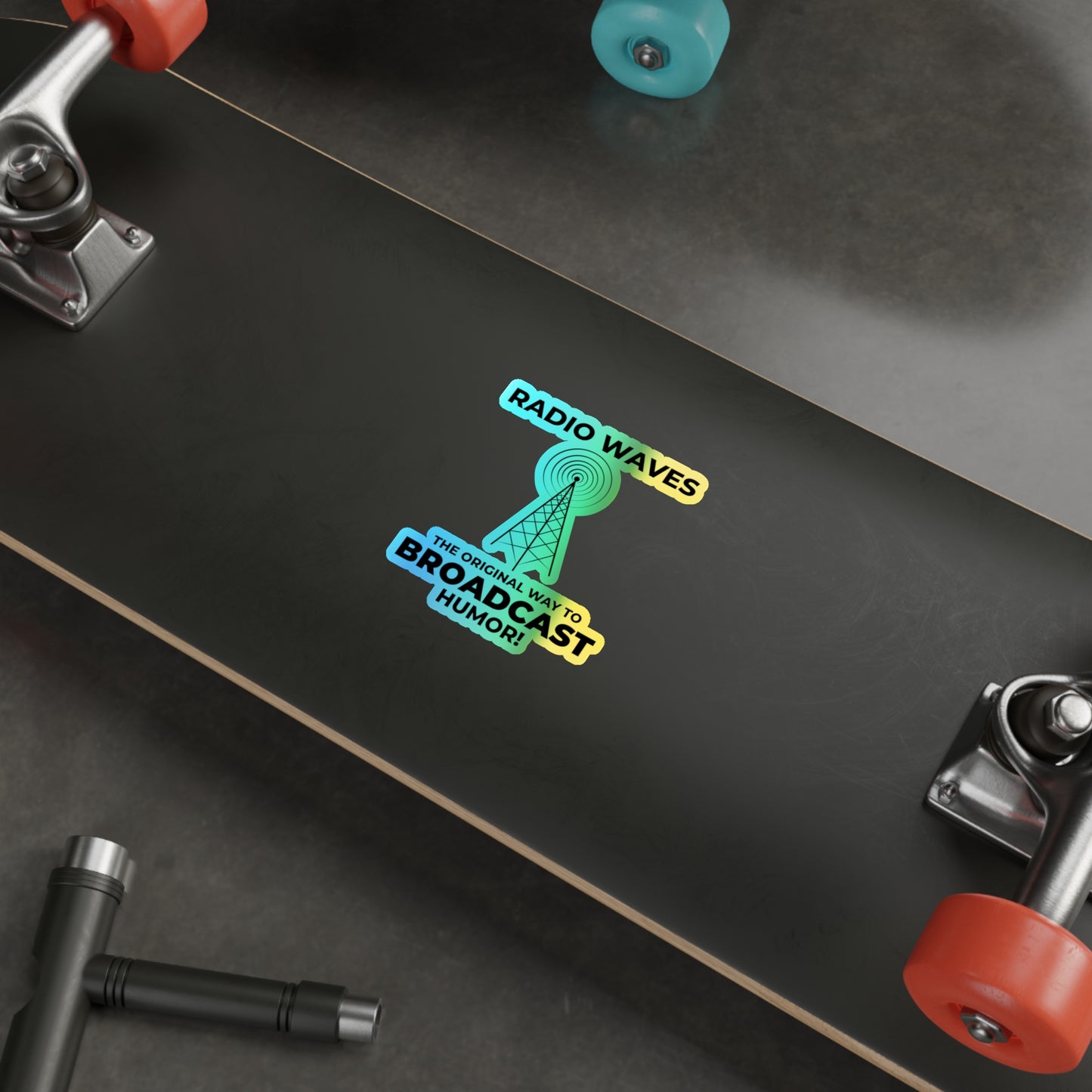 Amateur Ham Radio Operator Stickers Holographic Vinyl Decal - Airwave Humor & QSO Comedy