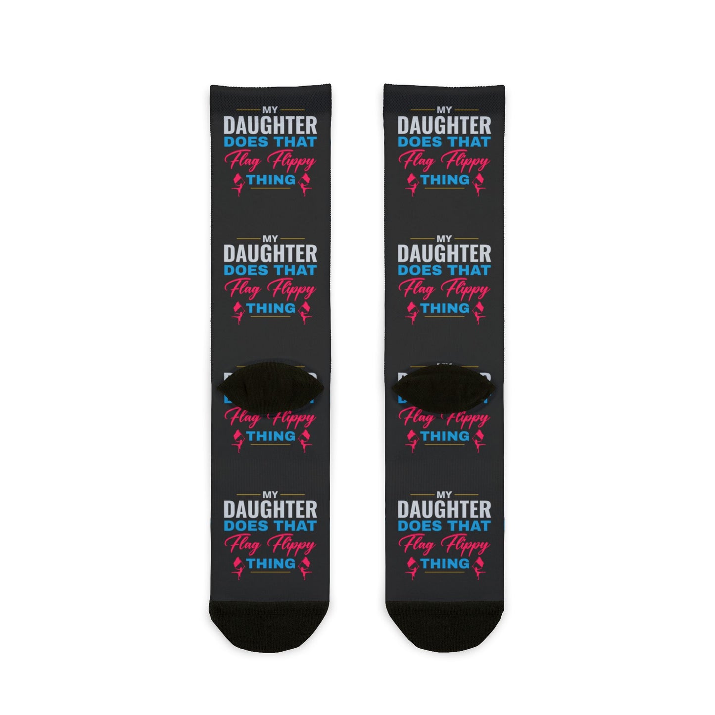 Color Guard Socks – Fun Design for Proud Parents, "Flag Flippy Thing"