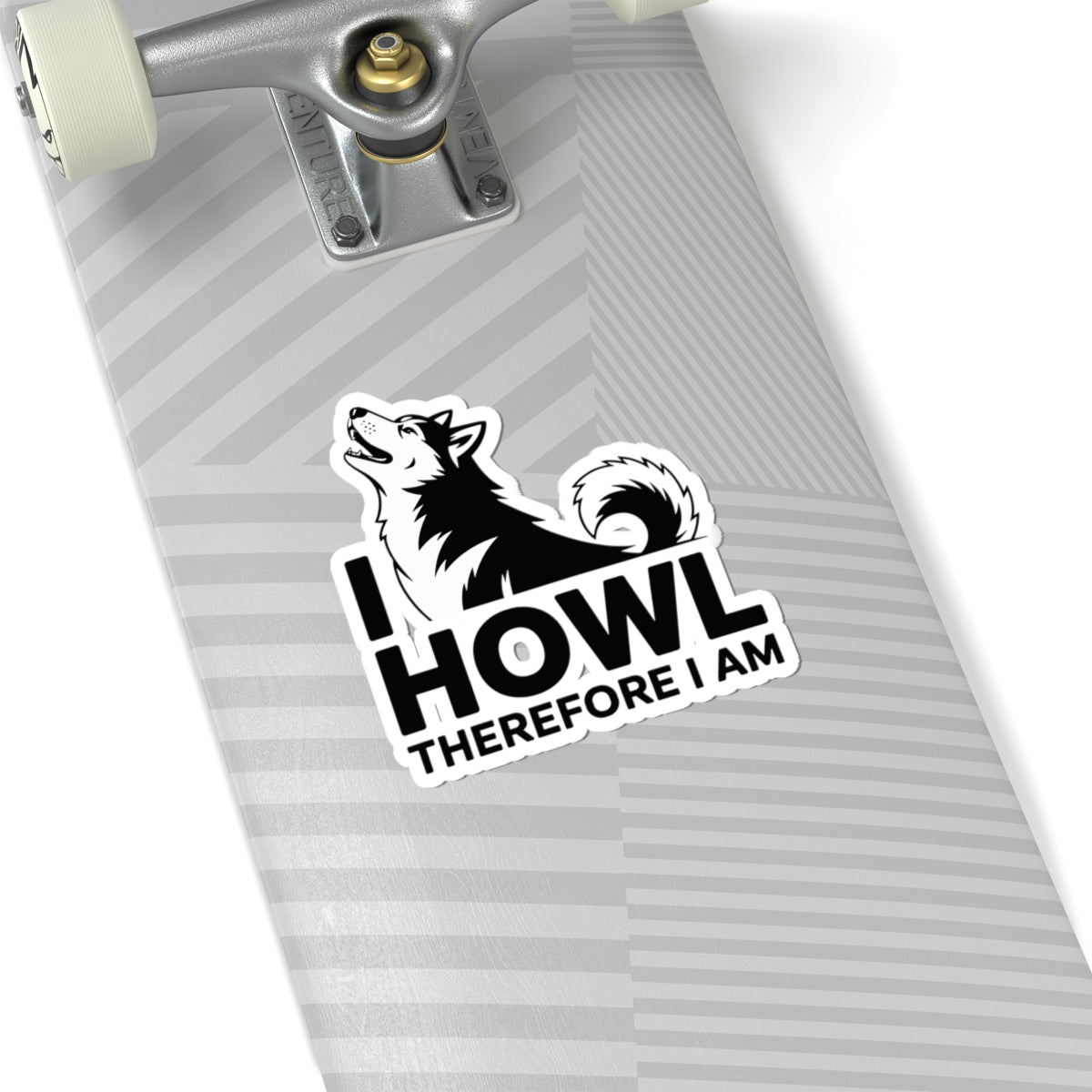 Philosophical Husky Sticker - Howl Therefore I Am Vinyl Decal for Dog Lovers