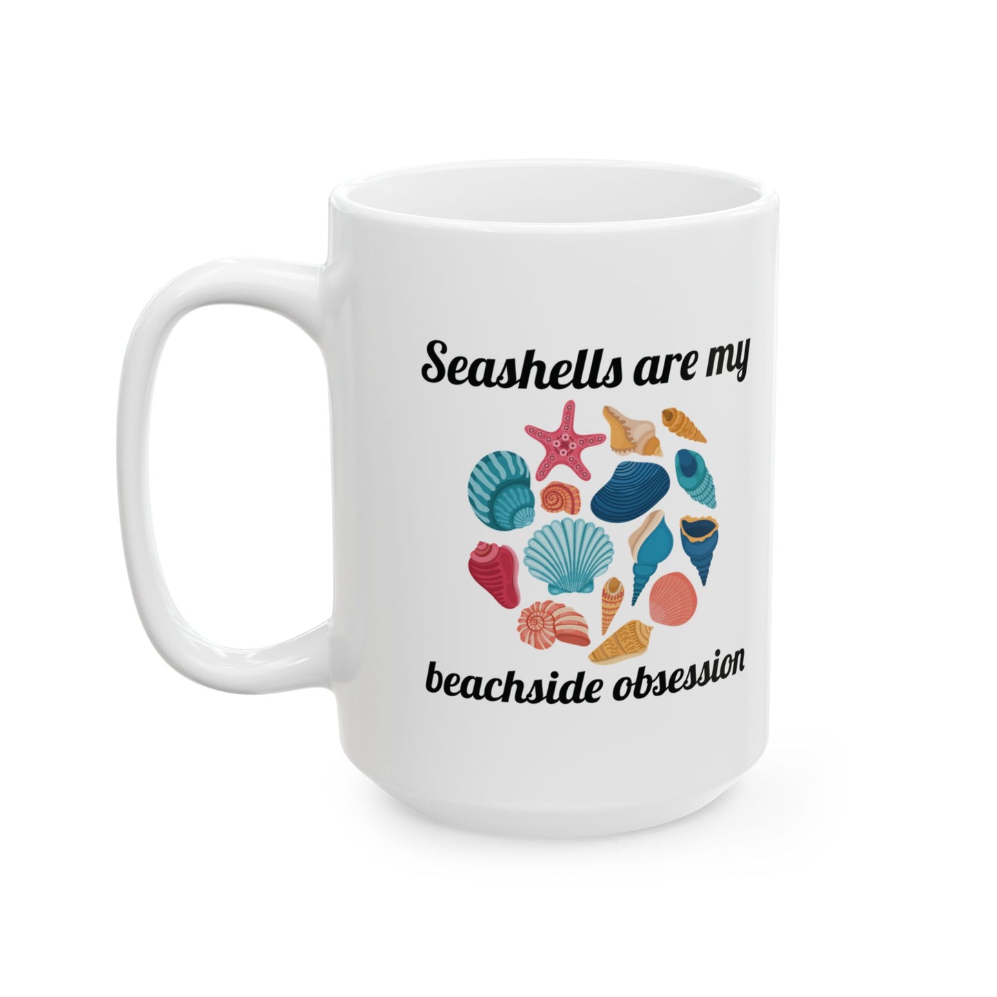 Seashells Collector Mug, Beach Obsession, Ocean Lover