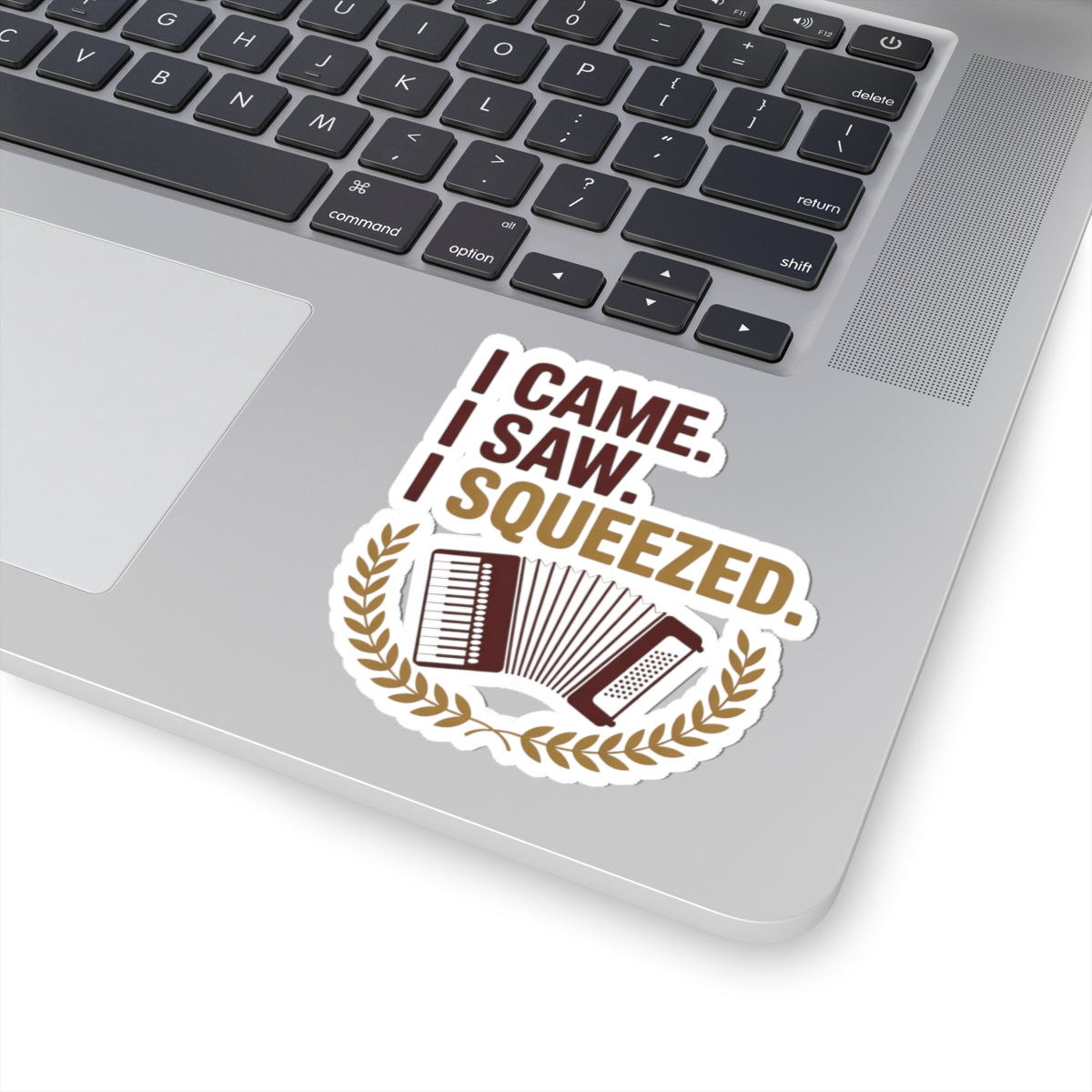 Squeezebox Sticker – Latin Parody Decal for Accordionists, Polka Fans