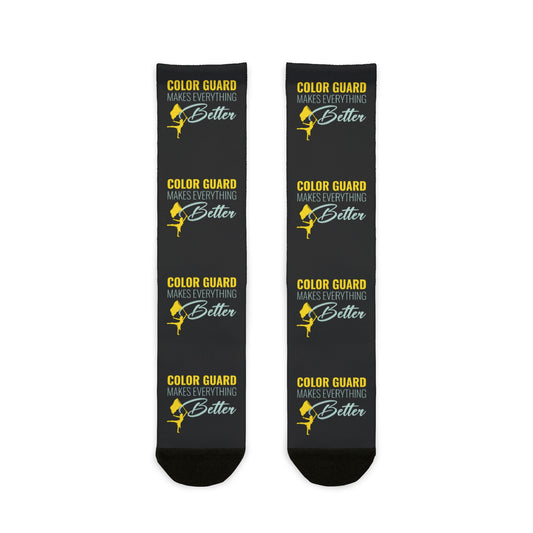Color Guard Socks – Perfect for Performers & Marching Teams, "Color Guard Makes Everything Better"