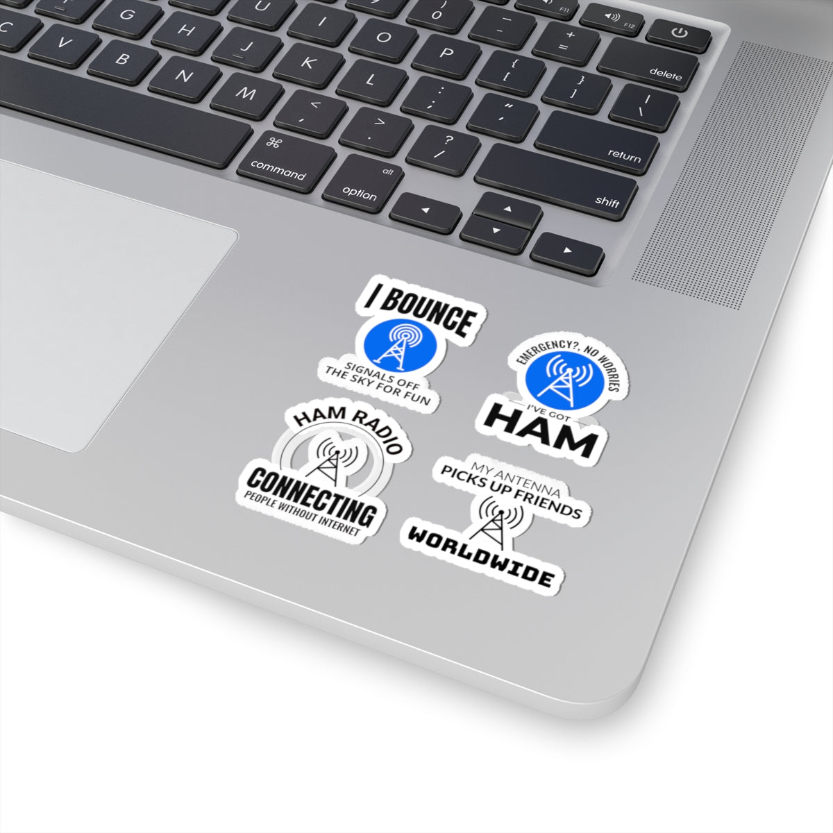 Ham Radio Sticker Pack – 4 PCS Funny Antenna Signal Decals for Amateur Radio Operators Worldwide Enthusiasts