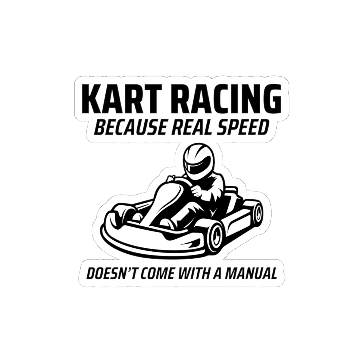 Go Kart Racing Sticker Vinyl - High-Speed Design for Racers and Kids