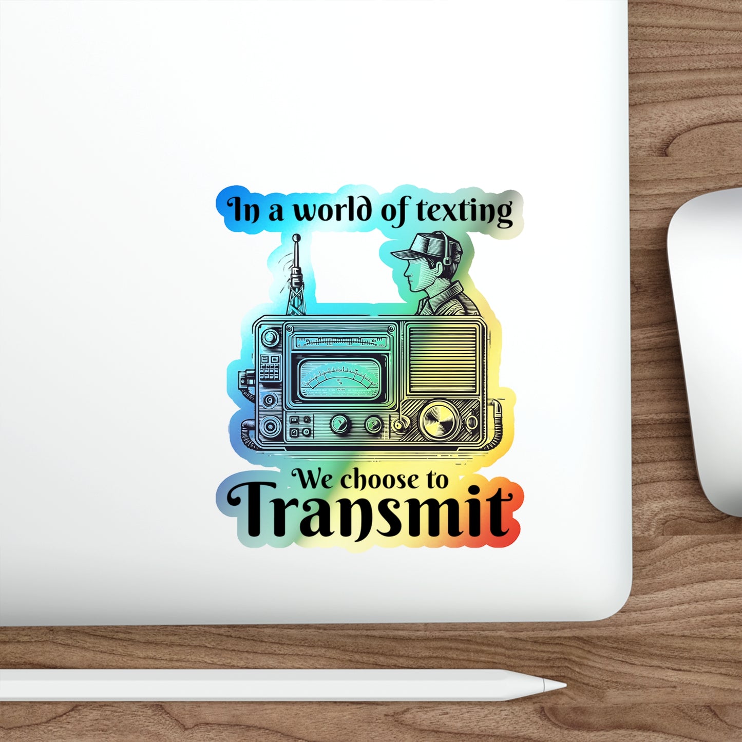 Amateur Ham Radio Operator Stickers Holographic Vinyl Decal - Analog Communicators & QSO Enthusiasts