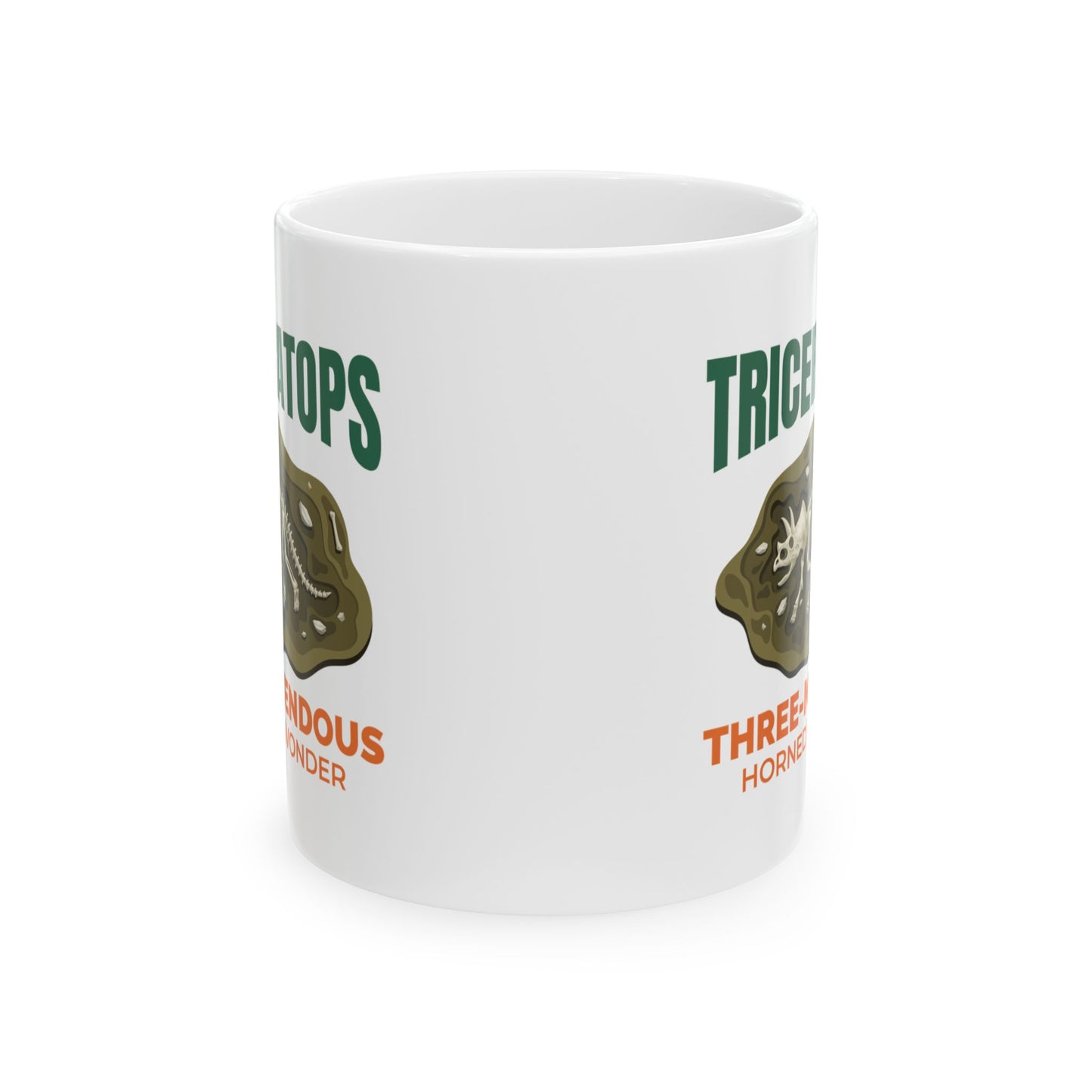 Triceratops Dinosaur Fossil Mug - Three-Mendous Horned Wonder
