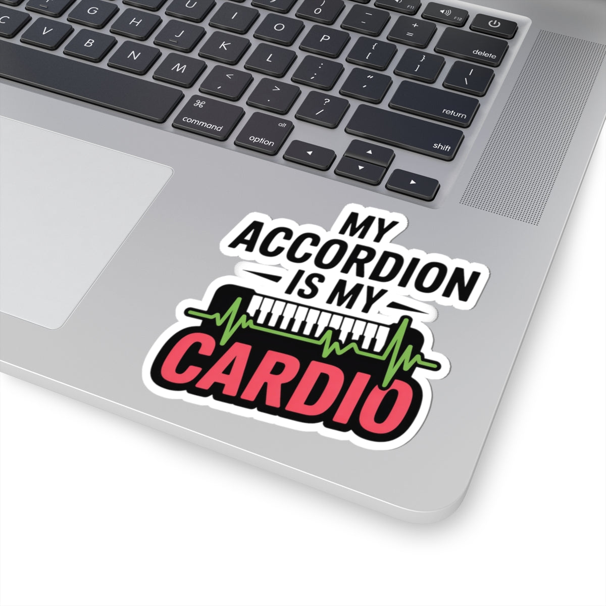 Accordion Sticker – Cardio Parody Decal for Squeezebox Players, Polka Fans