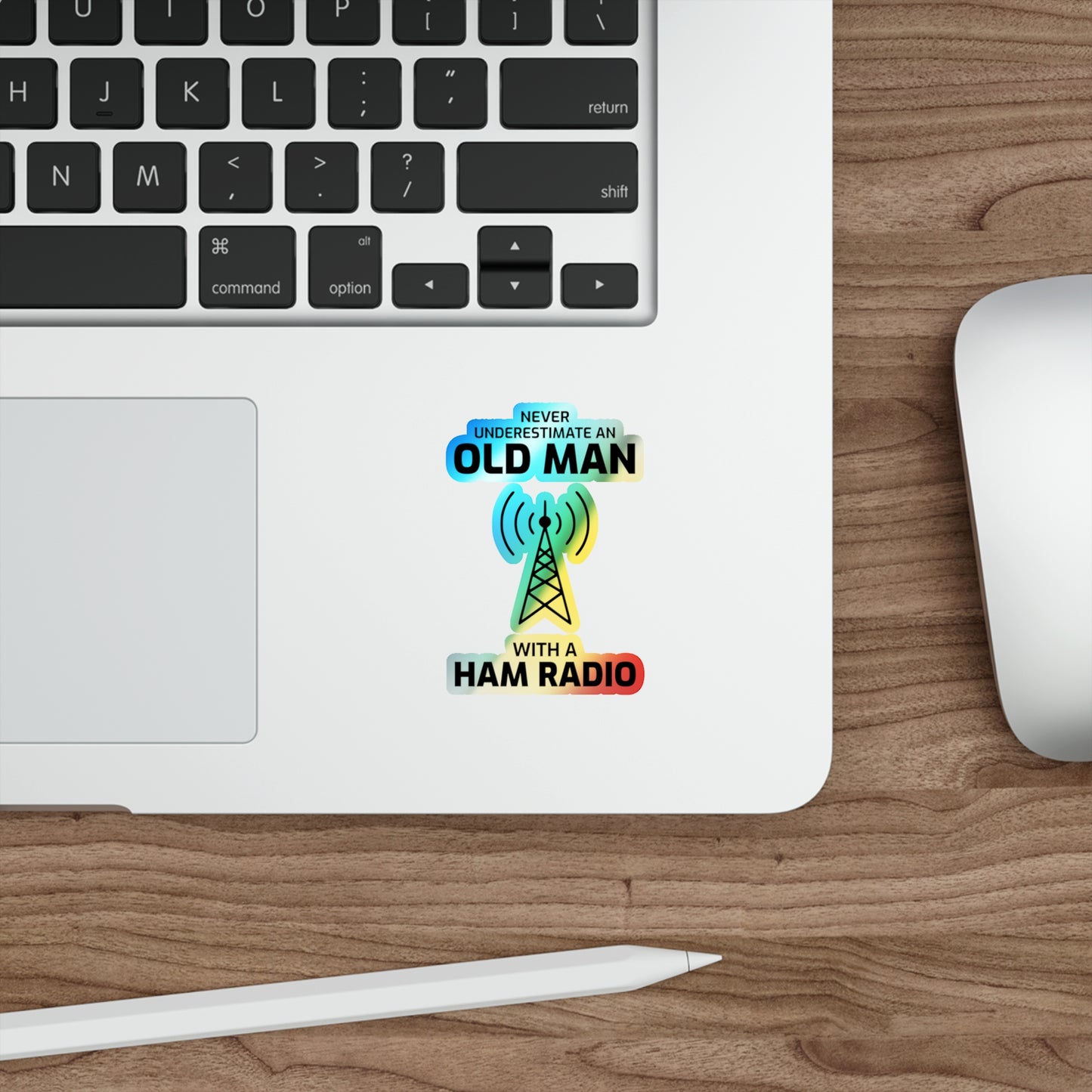 Amateur Ham Radio Operator Stickers Holographic Vinyl Decal - For Veteran Operators