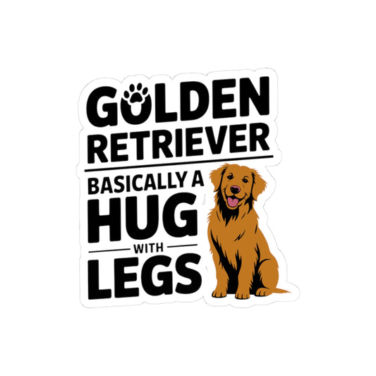Adorable Golden Retriever Sticker - Cute Dog Lover Vinyl Decal for Pet Owners & Animal Enthusiasts
