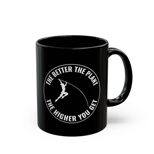 Pole Vault Mug Black – Motivational Quote Gift for Pole Vaulter, Track and Field Practice Mug 11 oz