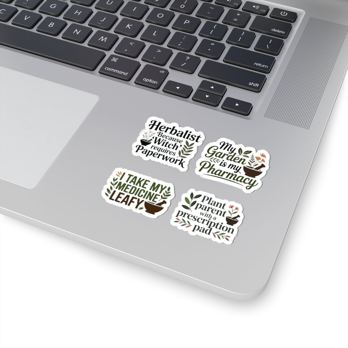 Herbalist Sticker Pack – 4 PCS Funny Garden Pharmacy Decals for Plant Parents Herbal Medicine Lovers