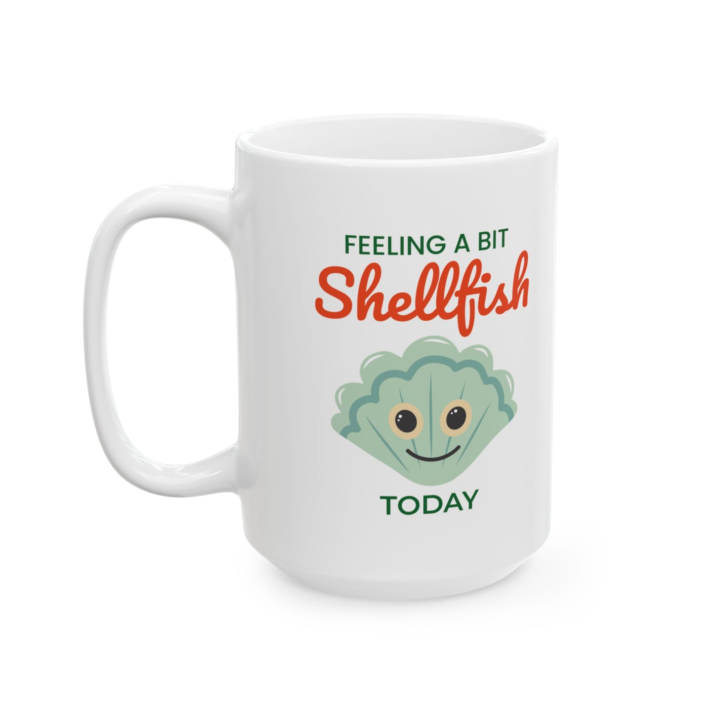 Scallop Shell Mug for Ocean Pun Lovers and Mood Expressers