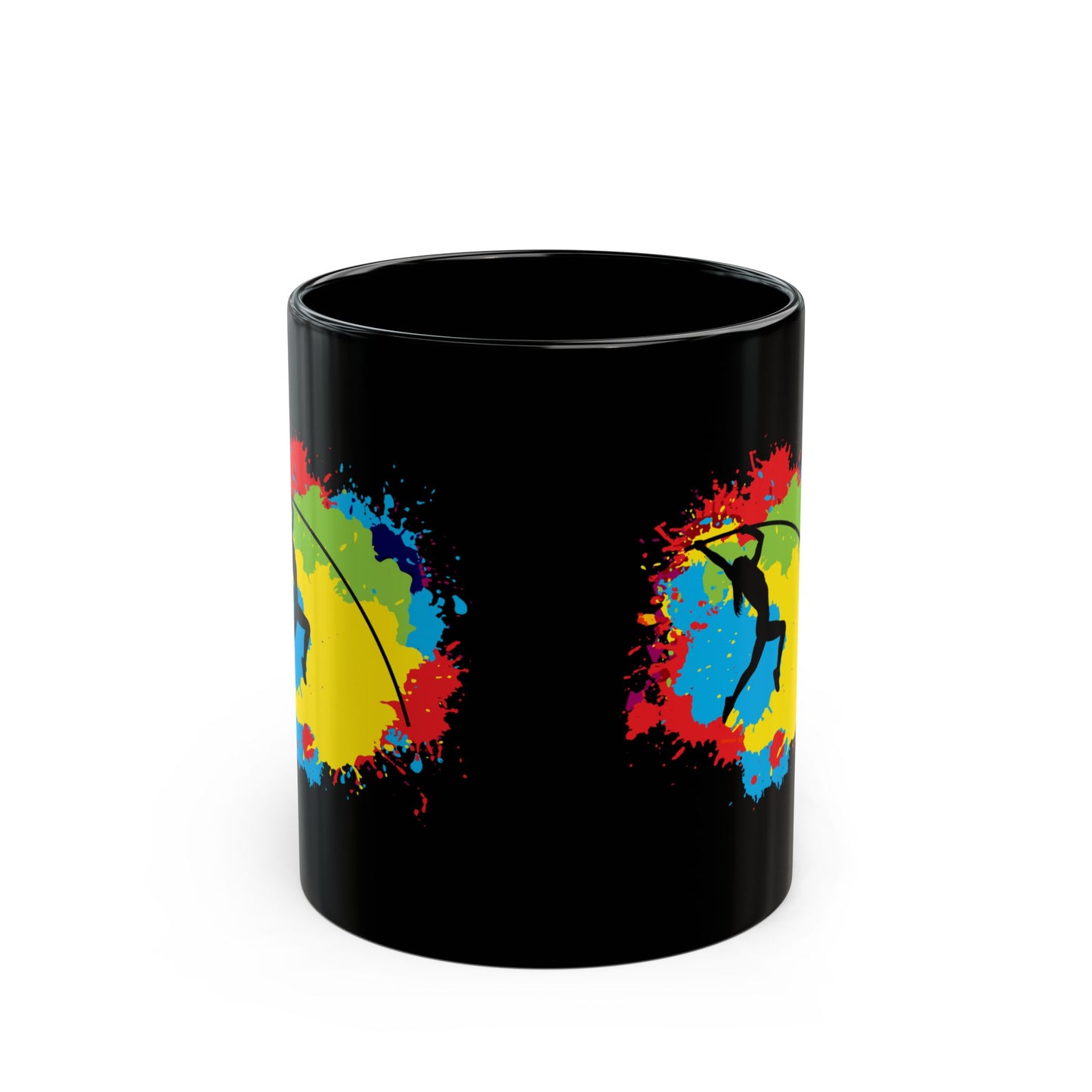 Pole Vault Mug Black – Gift for Vaulter Athletes Track Coaches Jump Lovers 11oz