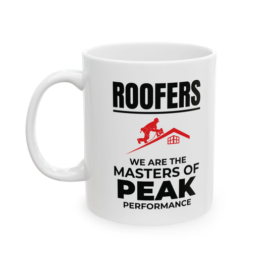 Roofer Mug - Masters of Peak Performance - Roofing Gift Coffee Cup