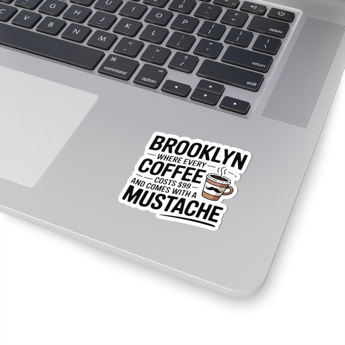 Brooklyn Hipster Sticker - Artisanal Coffee Humor Vinyl Decal for Pour-Over Purists