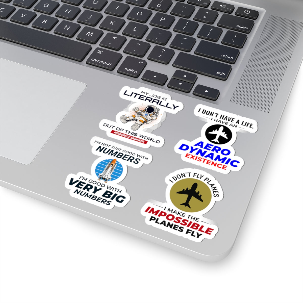 Aerospace Engineer Sticker Pack – 4 PCS Funny Out Of This World Aerodynamic Decal Set for Engineers STEM Fans