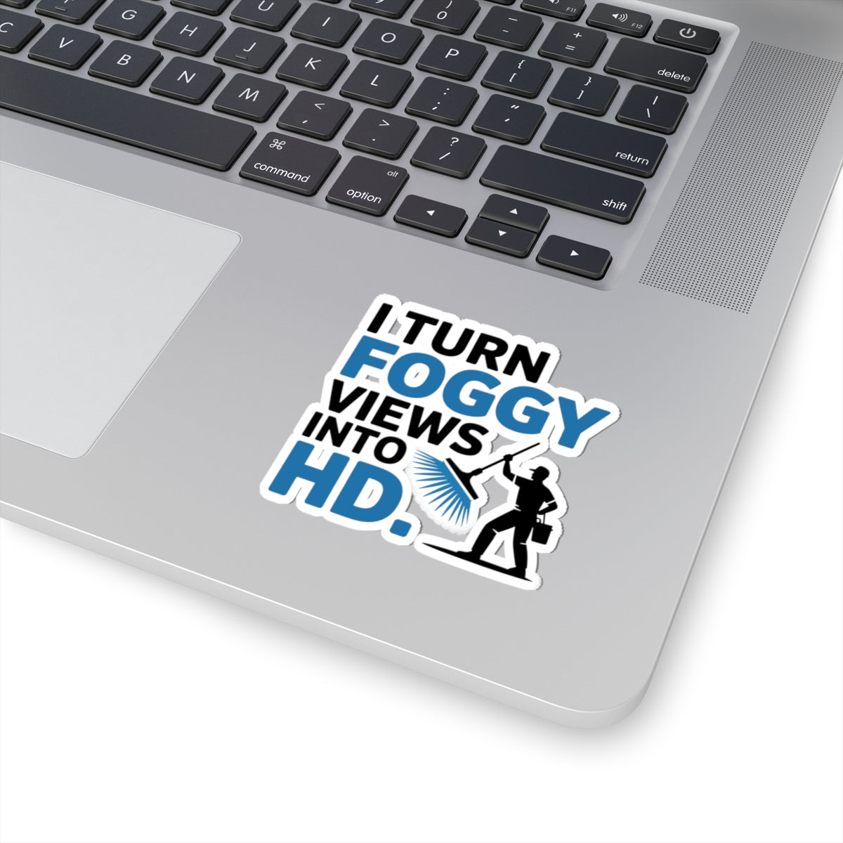 Window Cleaner Sticker - HD Views Vinyl Decal for Professionals & Technicians