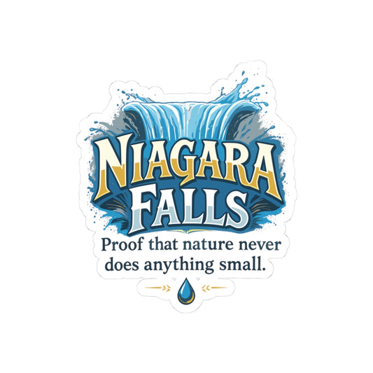 Niagara Falls Sticker - New York Nature Waterfall Vinyl Decal for Travelers Water Bottle Laptop Car Bumper