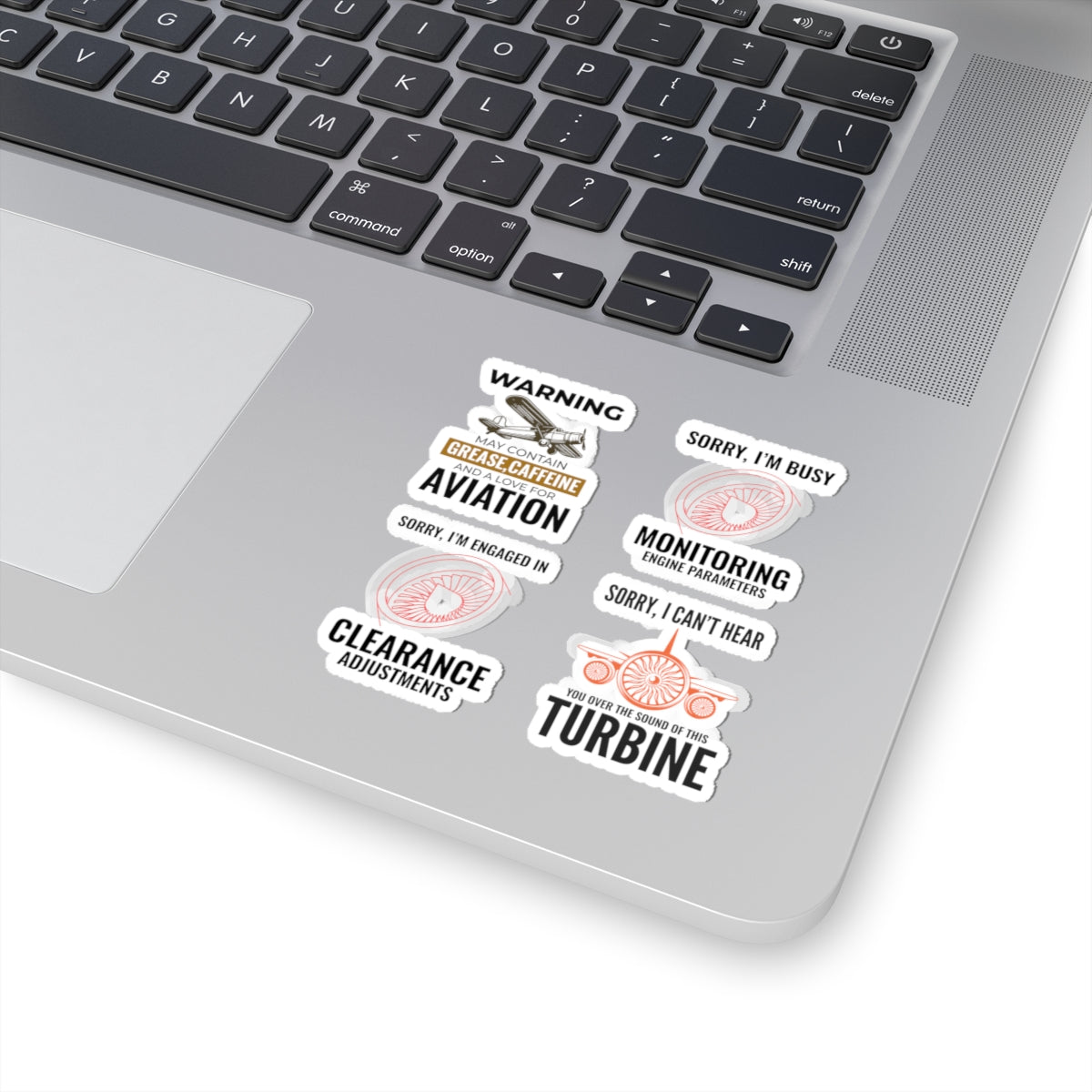 Aviation Mechanic Sticker Pack – 4 PCS Funny Busy Engine Parameters Decals for Aircraft Maintenance Technician