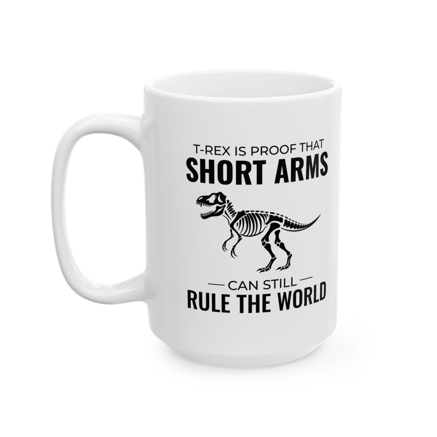 Dinosaur Fossil Mug for Paleontology Enthusiasts T-Rex Short Arms Design