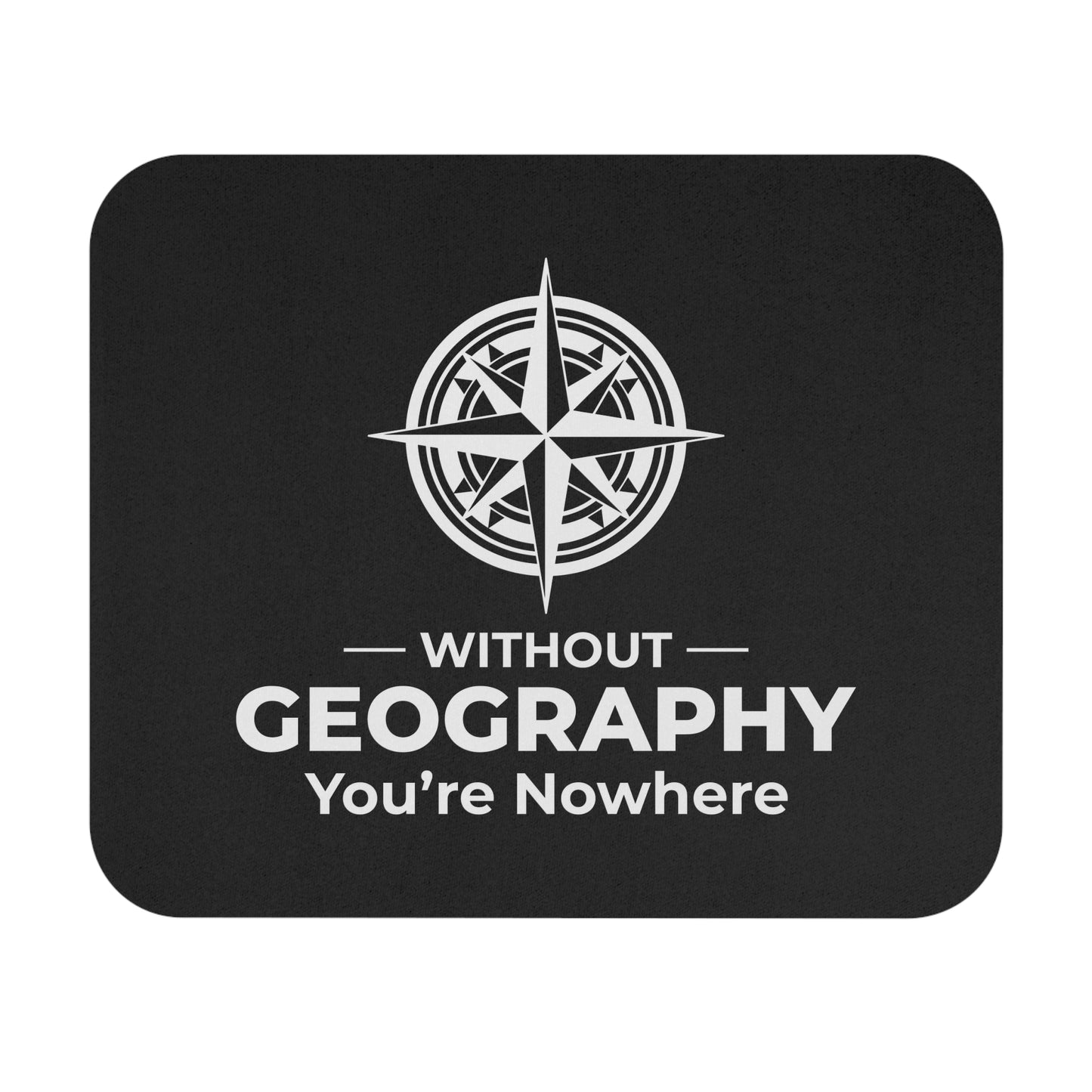 Humorous Geography Mouse Pad - Cartography Compass Non-Slip Rubber Base for Geographers & Travelers