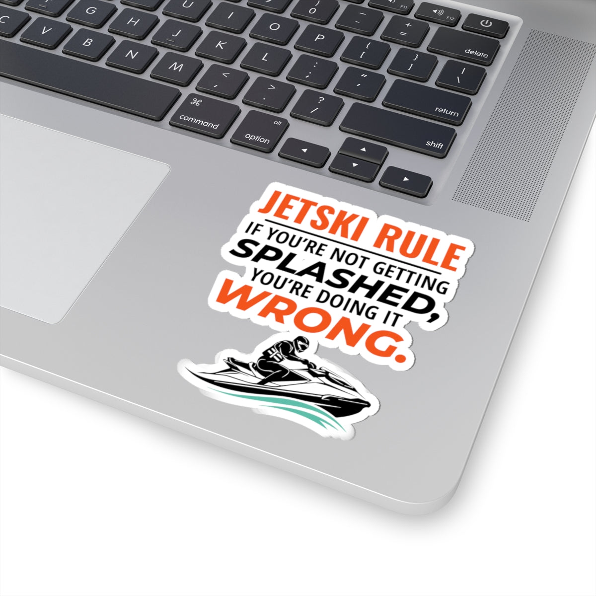 Jet Ski Rules Sticker - Playful PWC Vinyl Decal for Wave Riders & Water Sports Enthusiasts
