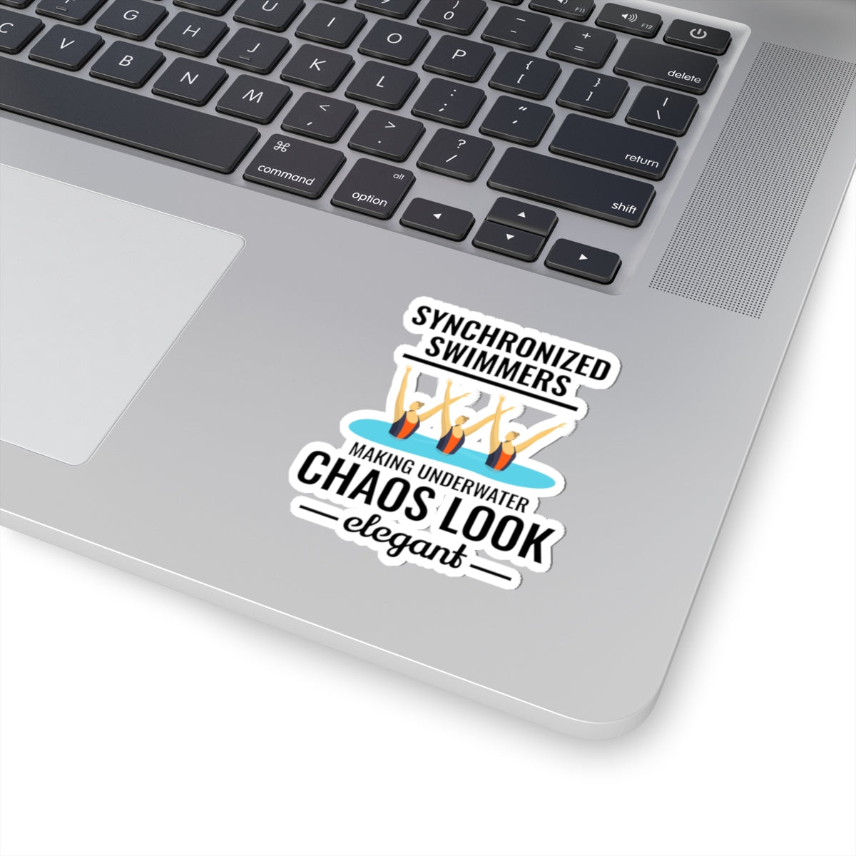Artistic Synchronized Swimming Sticker - Elegant Chaos Vinyl Decal for Athletes