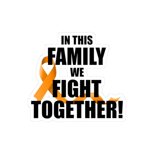 Leukemia Awareness Family Sticker - Fight Together Vinyl Decal for Survivors, Patients, and Caregivers
