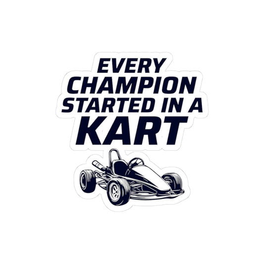 Go Kart Racing Sticker Vinyl Decal Motorsport Champions Racing Career Kids