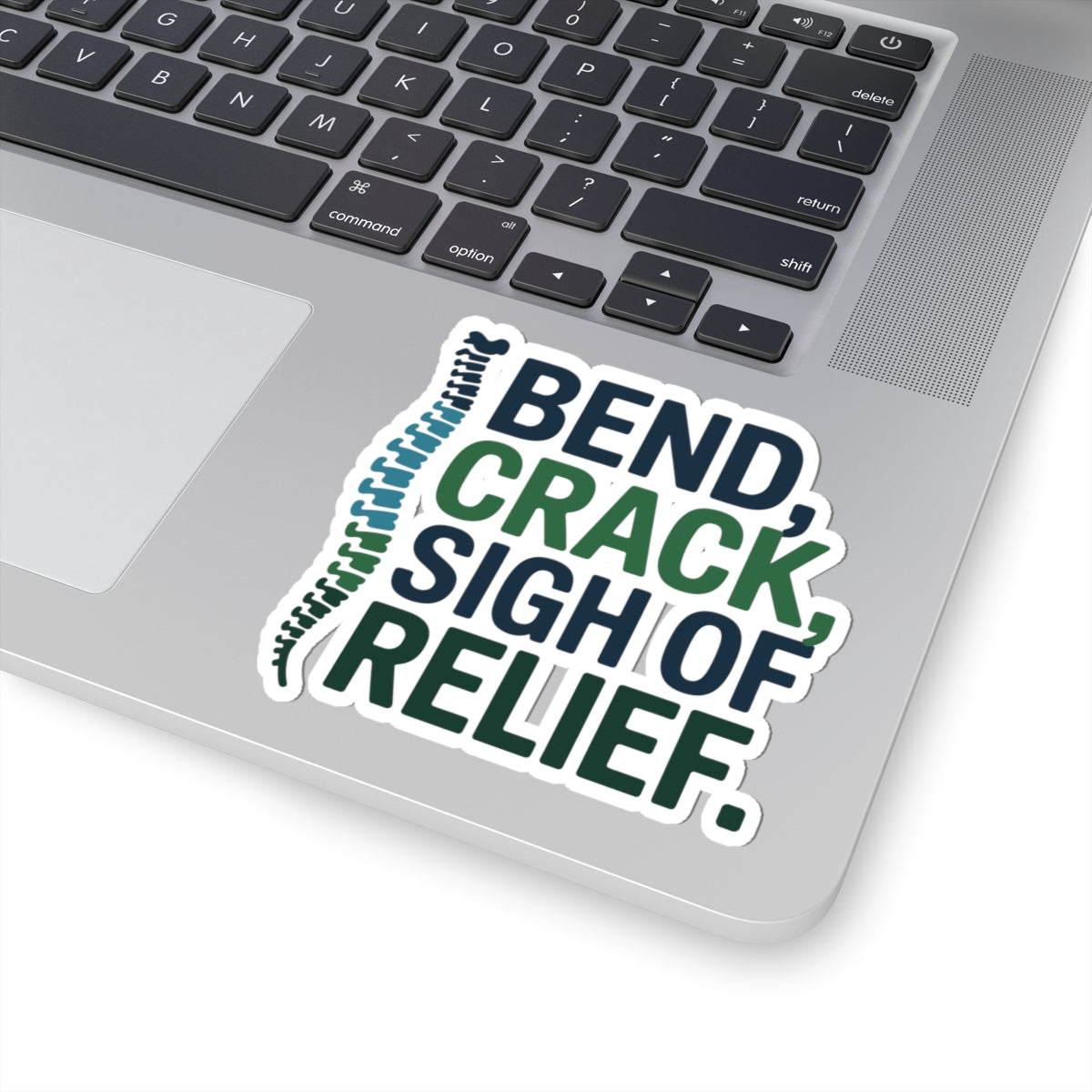 Chiropractic Relief Sticker - Funny Chiropractor Vinyl Decal for Back Pain, Adjustments, and Wellness