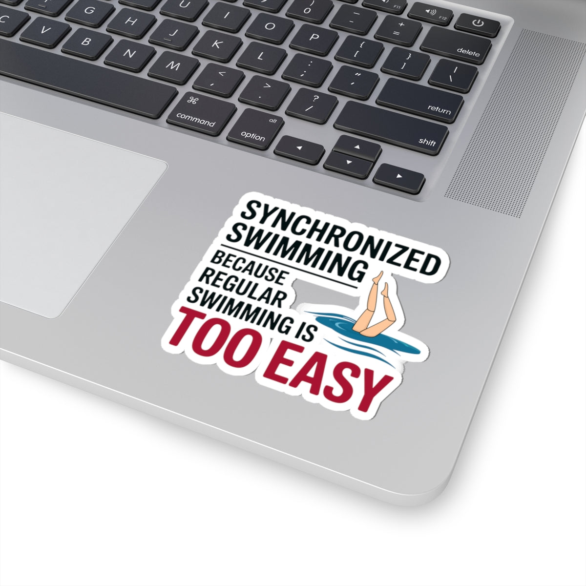 Humorous Synchronized Swimming Sticker - Challenge Accepted Vinyl Decal for Swimmers