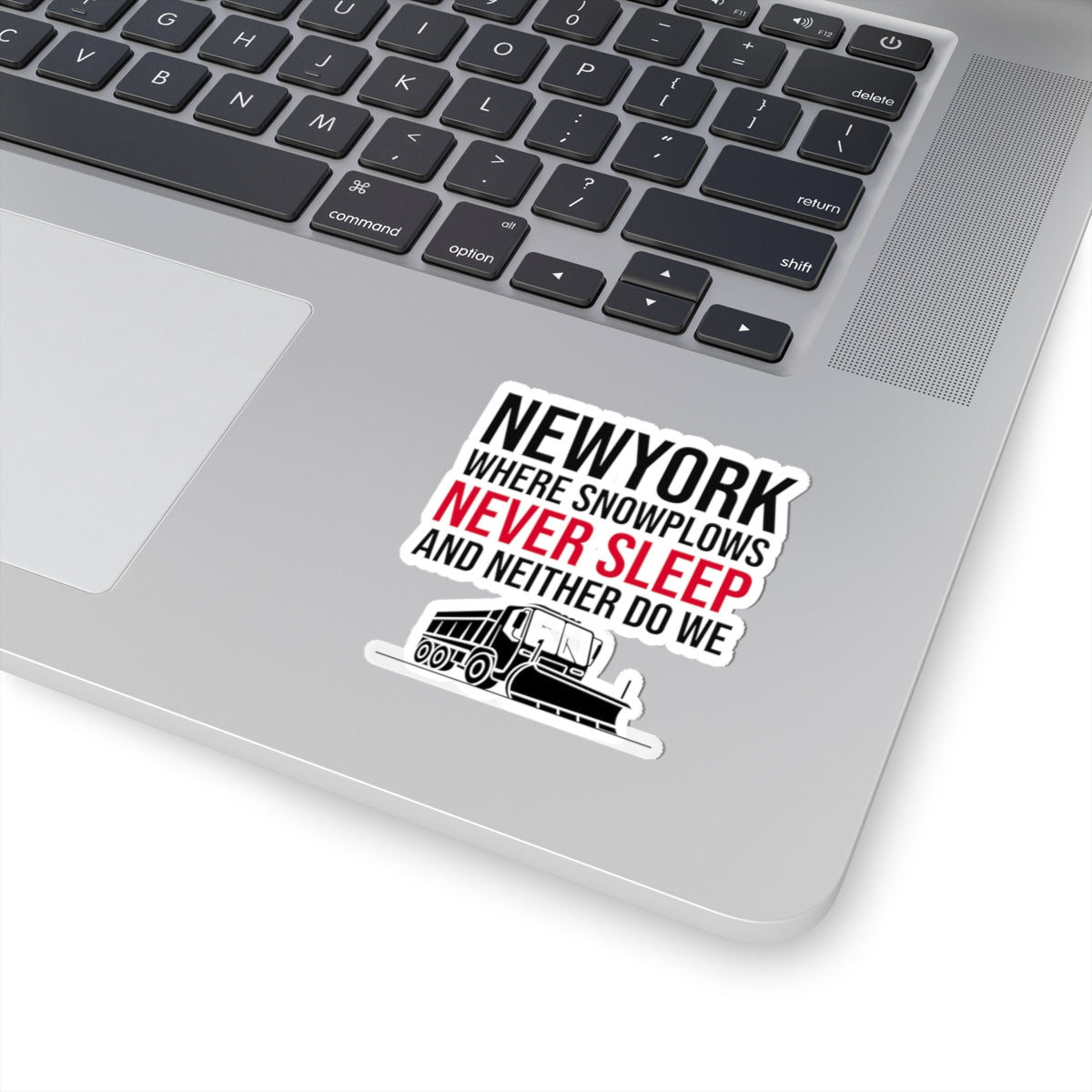 NYC Snowplow Sticker - City That Never Sleeps Vinyl Decal for Winter Warriors