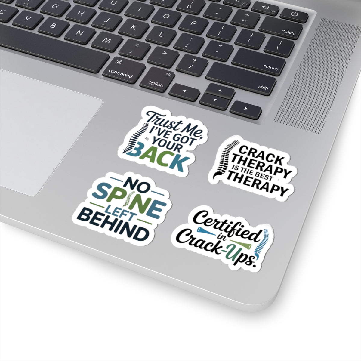 Chiropractor Sticker Pack – 4 PCS Funny Crack Therapy Decals for Chiropractic Doctors Spine Specialists