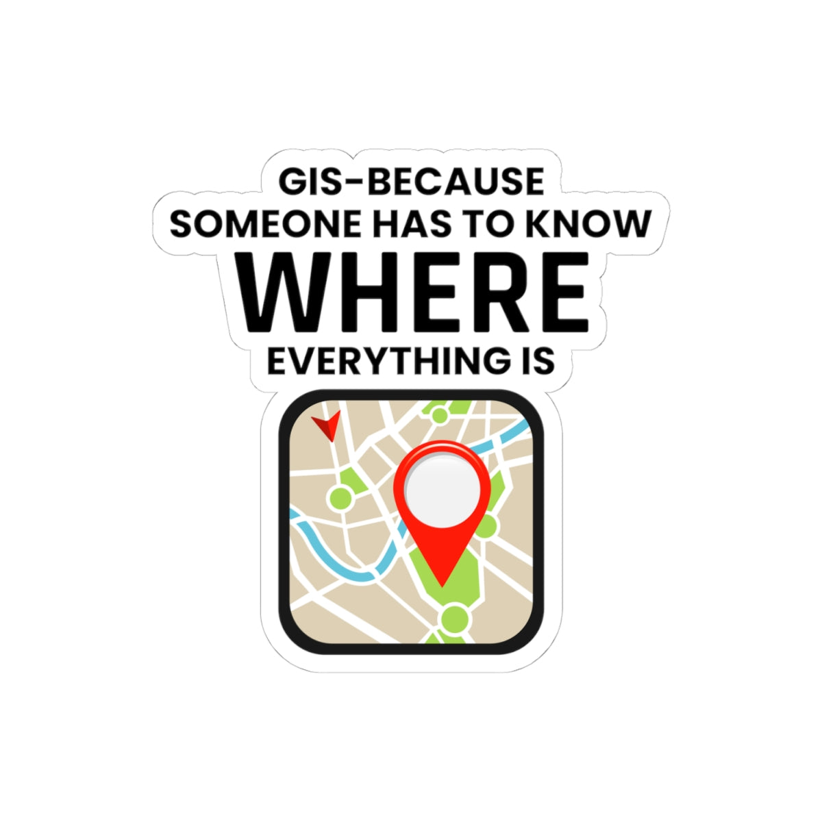 "GIS Essentials Sticker - Location Master Vinyl Decal for Analysts & Planners."