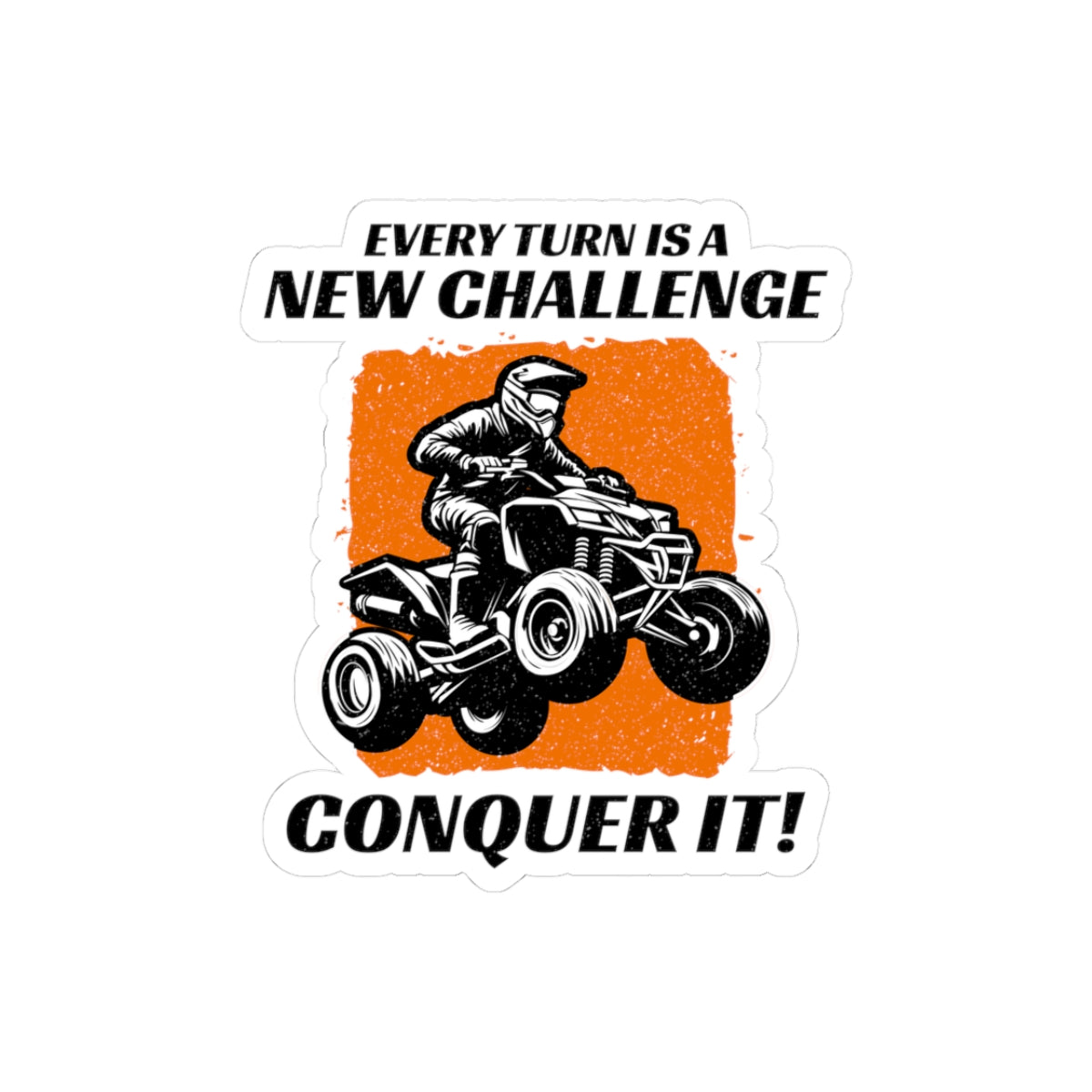 ATV Racing Vinyl Sticker - Extreme Off-Road Quad Bike Decal for Dirt Riders & Motocross Fans