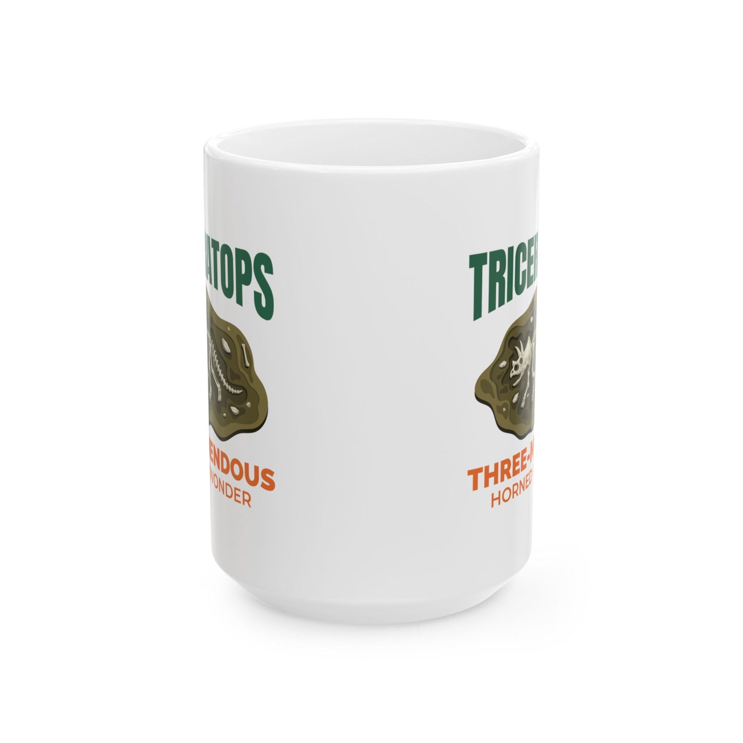 Triceratops Dinosaur Fossil Mug - Three-Mendous Horned Wonder