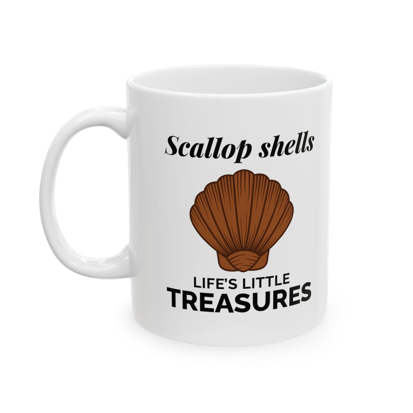 Scallop Shell Mug, Ocean Treasures, Beach Lover Gift