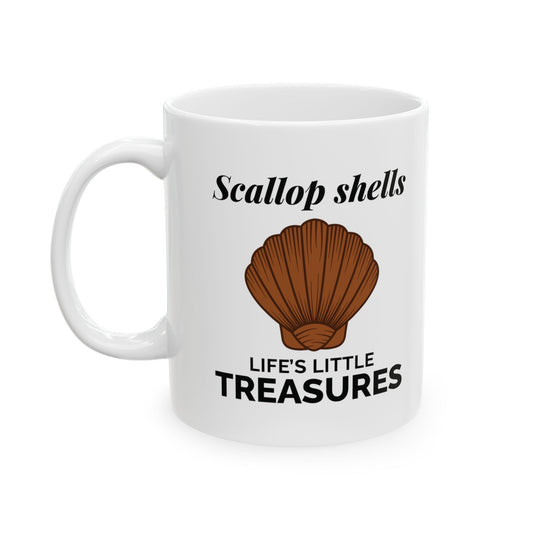 Scallop Shell Mug, Ocean Treasures, Beach Lover Gift