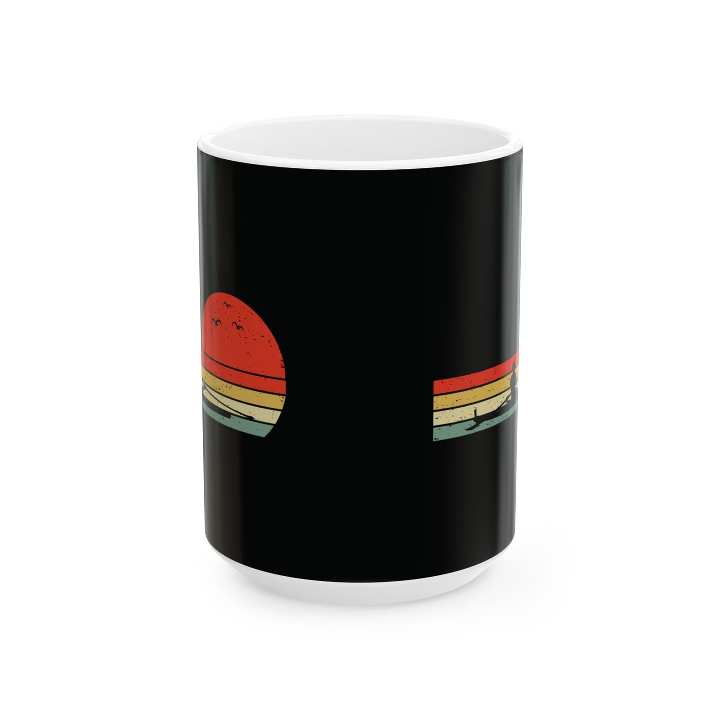 Rowing Mug Retro Sunset Sculler Water Sport Enthusiast Cup