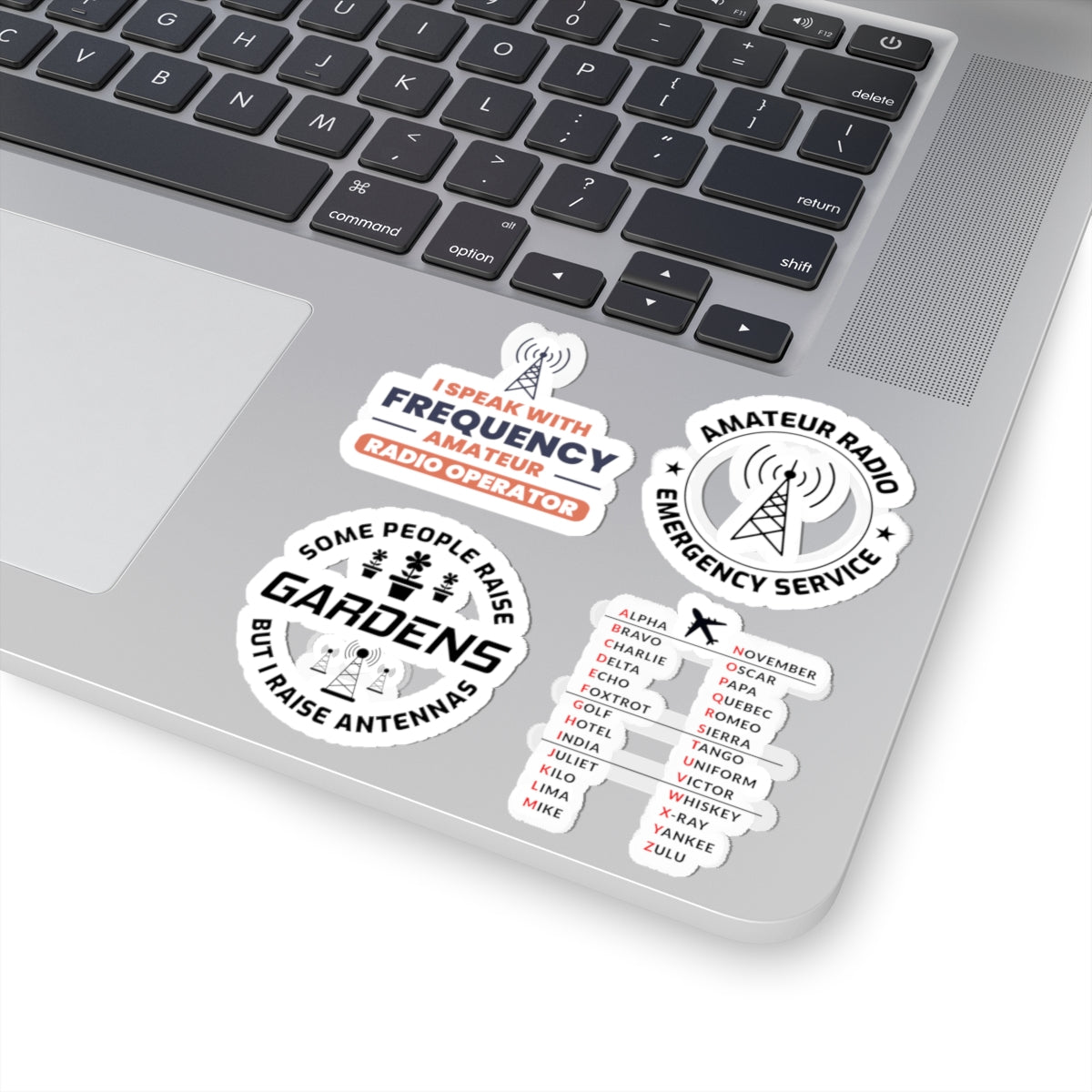 Ham Radio Sticker Pack – 4 PCS Funny Antenna Frequency Decals for Amateur Operators Emergency Service Fans