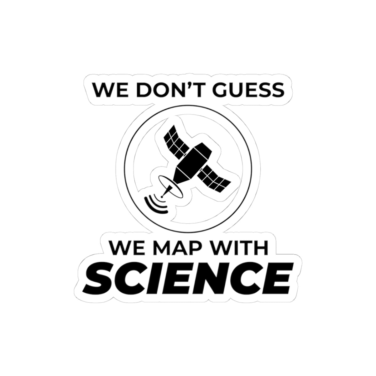 "Science Mapping Sticker - Precision GIS Vinyl Decal for Geospatial Professionals"