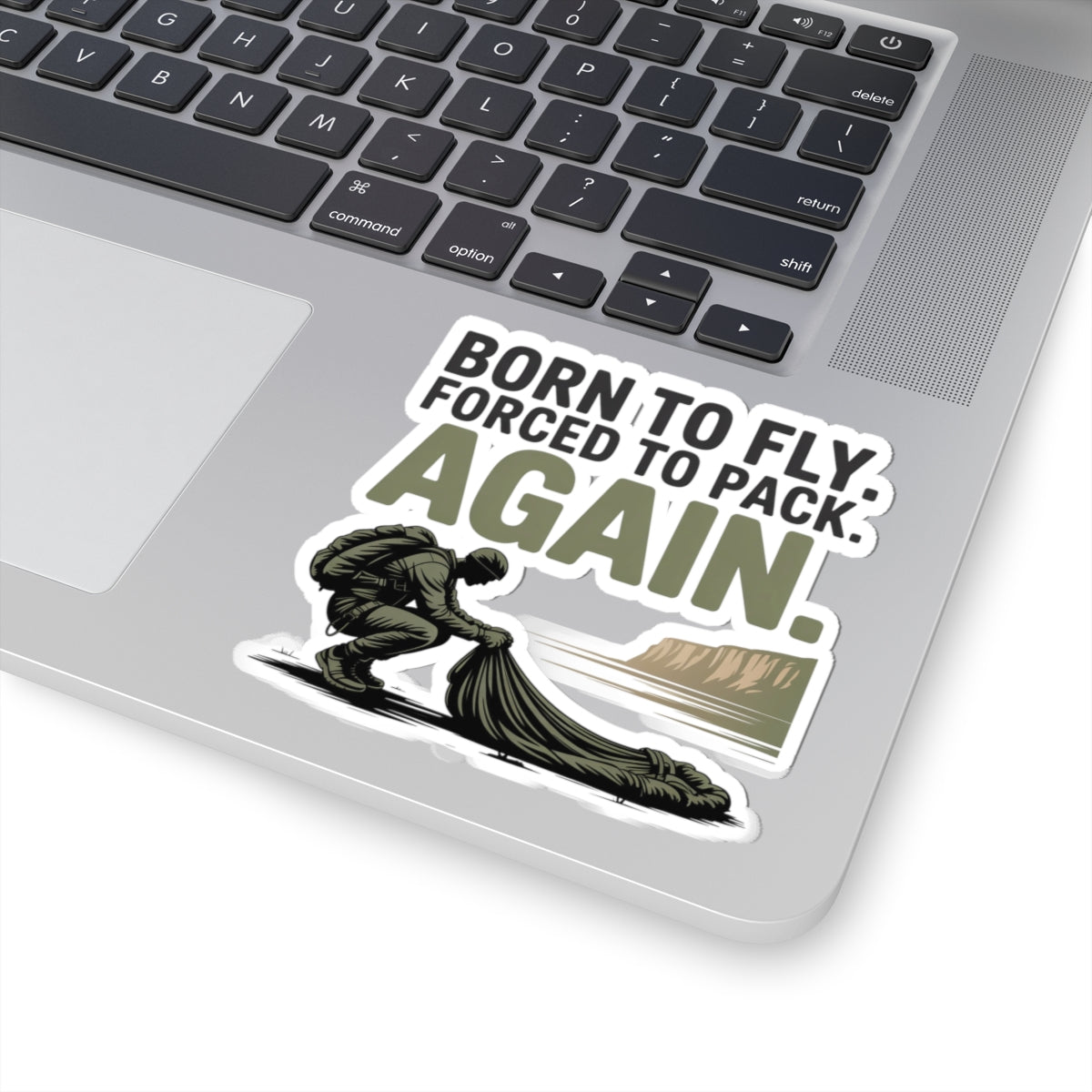 Base Jumping Sticker for Car Laptop – Relatable Gear Humor Decal for Extreme Athletes Skydivers Adrenaline Junkies