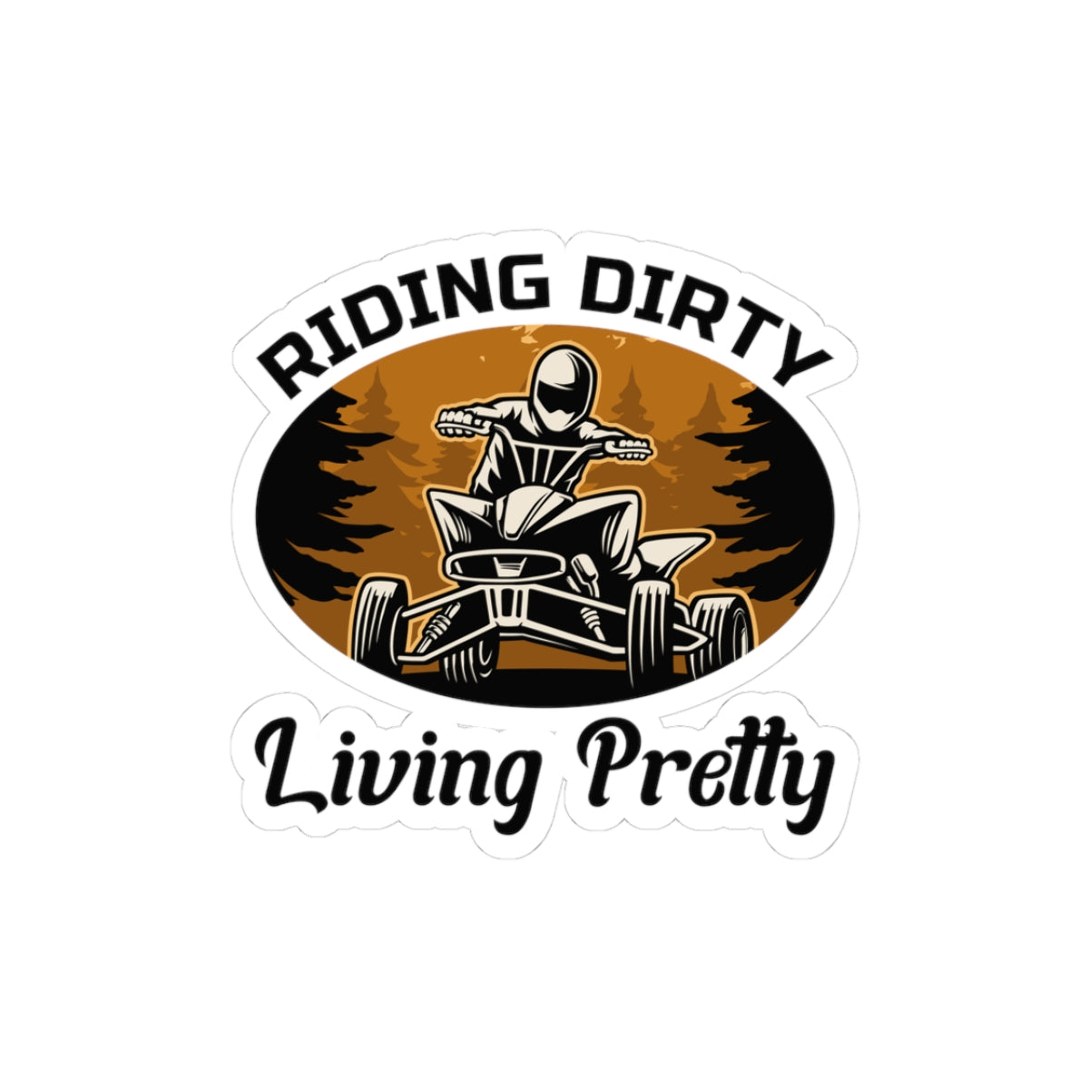 ATV Sticker Vinyl Quad Bike Motocross Racing Trail Riding Outdoor Adventurers Forest Explorers