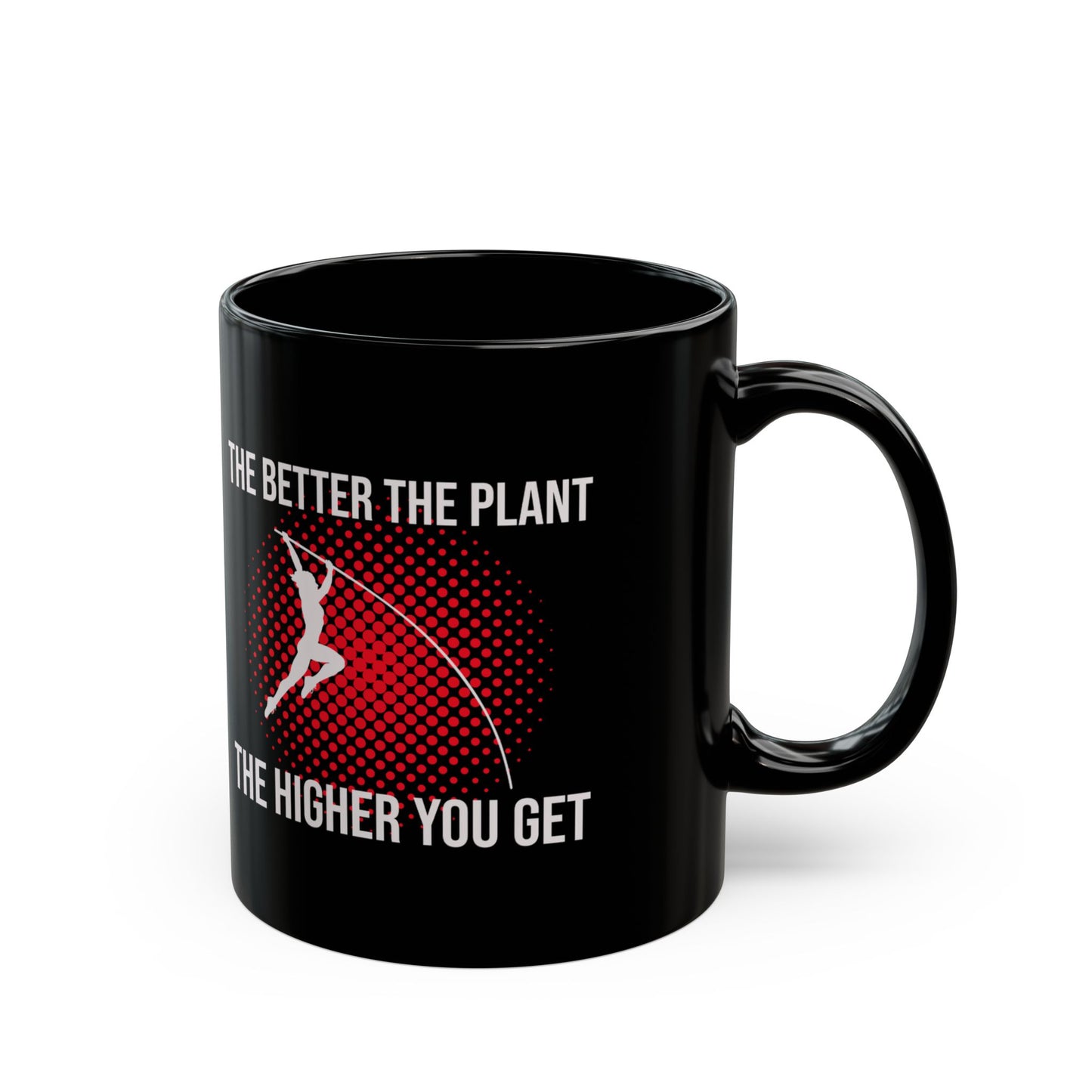 Pole Vault Mug Black – Technique Matters Track Athlete Gift with Inspirational Message 11 oz