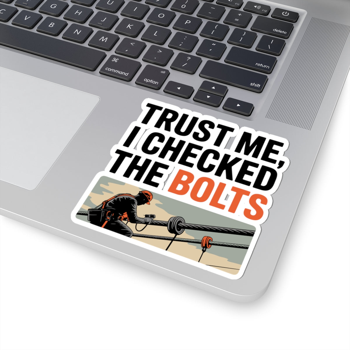 Bridge Inspector Sticker - Bolts Checked Vinyl Decal for Engineers & Techs