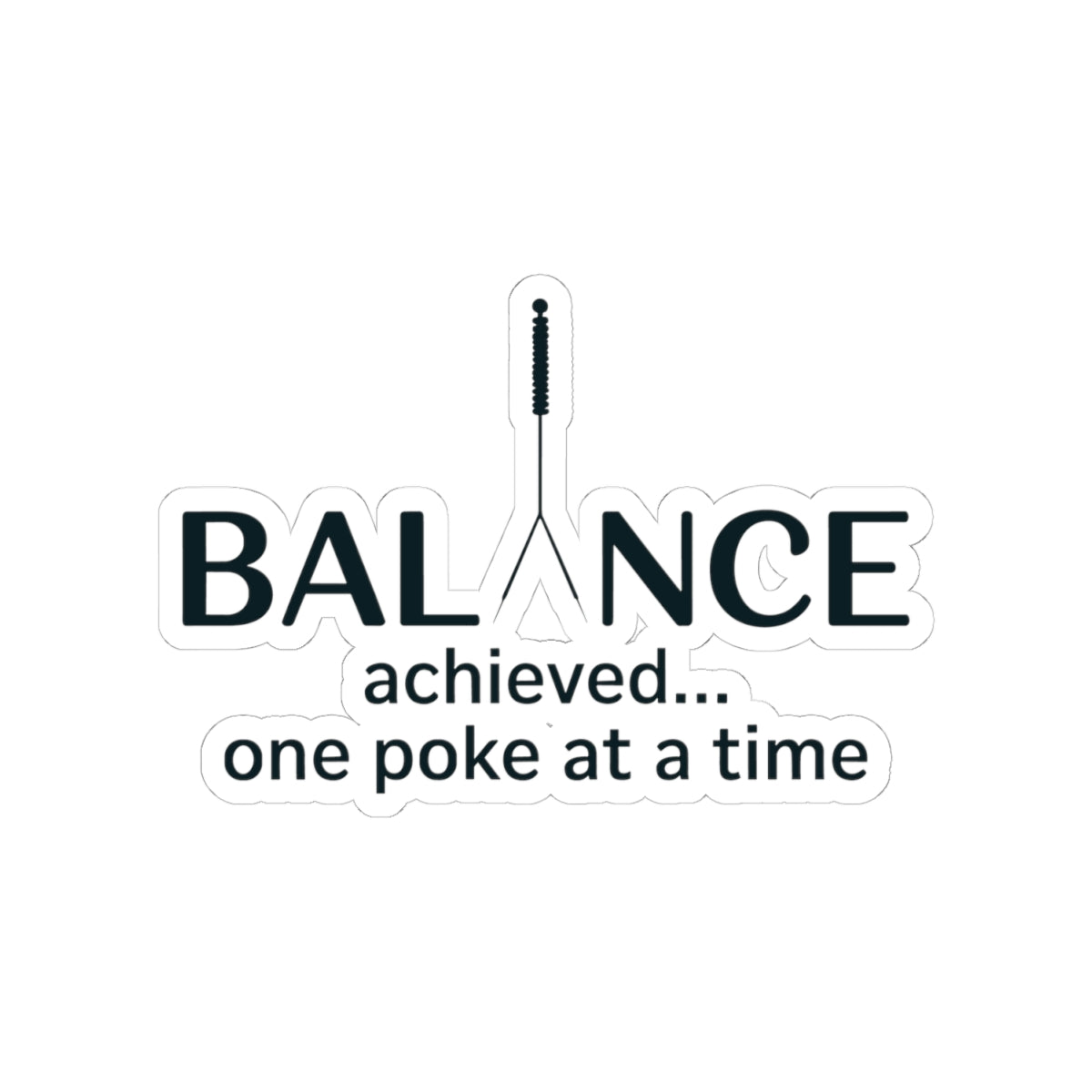 Balance Acupuncture Sticker - Gradual Healing Vinyl Decal for Acupuncturists, TCM Practitioners