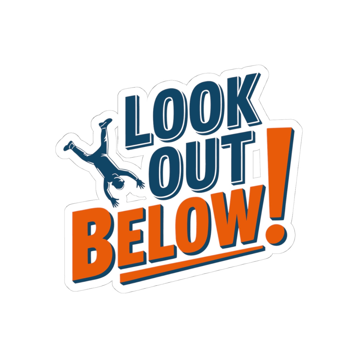 BASE Jumping Sticker – Funny Freefall Warning Decal for Extreme Sports Fans Adrenaline Junkies