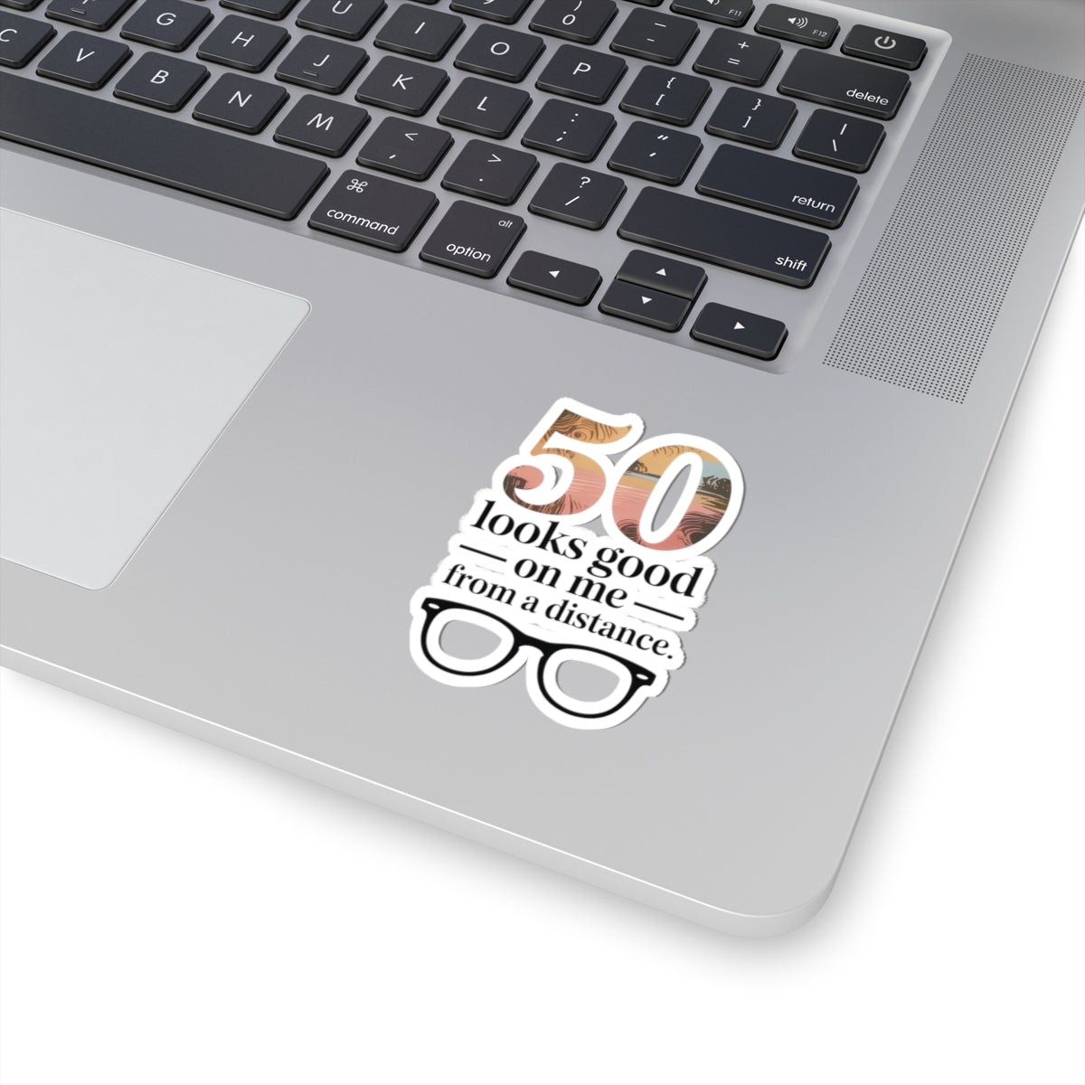 50th Birthday Humor Sticker - Over the Hill Vinyl Decal for Turning 50 Birthday Party Decorations Adults